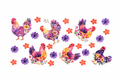 Flowers On Chickens #FAR015