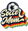 Soccer Mom Retro Glitter Clear Film Screen Print Transfer CF-SPT02