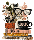 Book Lover Glitter Clear Film Screen Print Transfer CF-B01