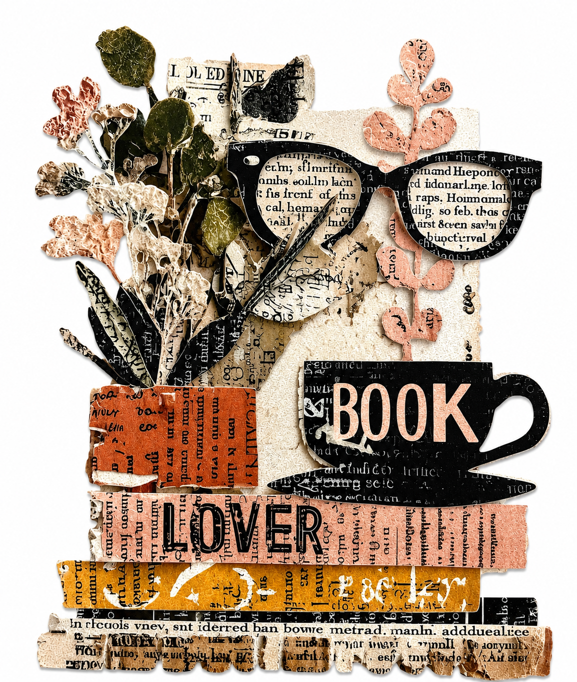 Book Lover Glitter Clear Film Screen Print Transfer CF-B01