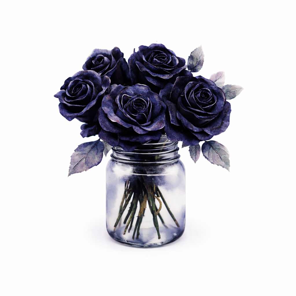 Indigo Roses In A Jar #FLR012 - M