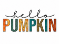 Hello Pumpkin Glitter Clear Film Screen Print Transfer CP-FL05