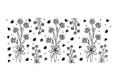 Dainty Black Florals #FLR048