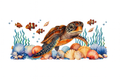 Orange Sea Turtle #SEA056