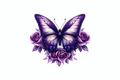 Purple Butterfly #FLR025 - M