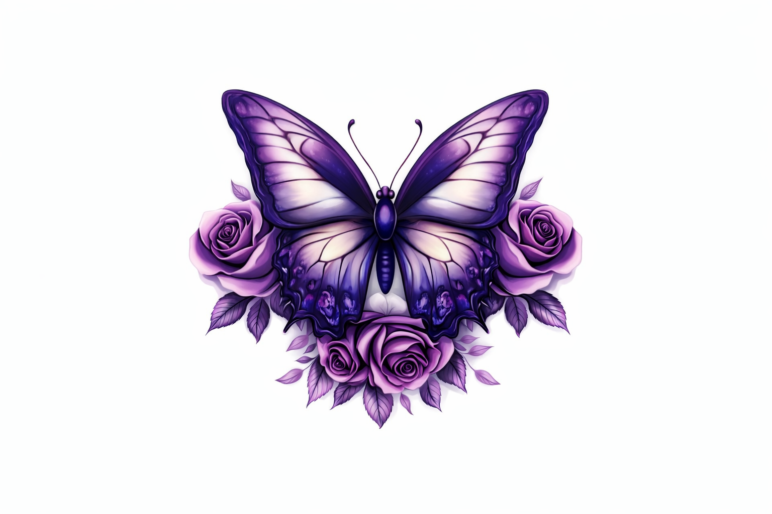 Purple Butterfly #FLR025 - M