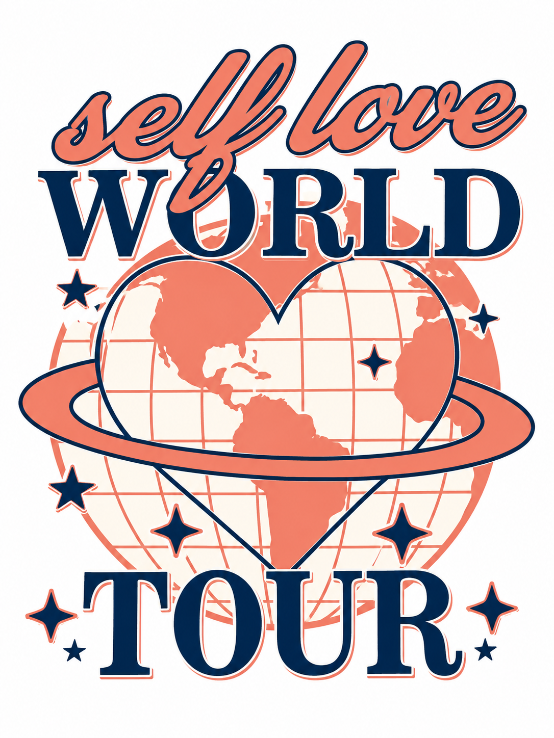 Self Love World Tour Glitter Clear Film Screen Print Transfer CF-PA02