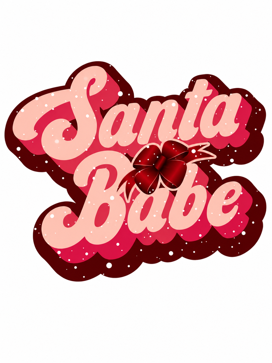 Santa Babe Non Glitter Clear Film Screen Print Transfer CF- CM01