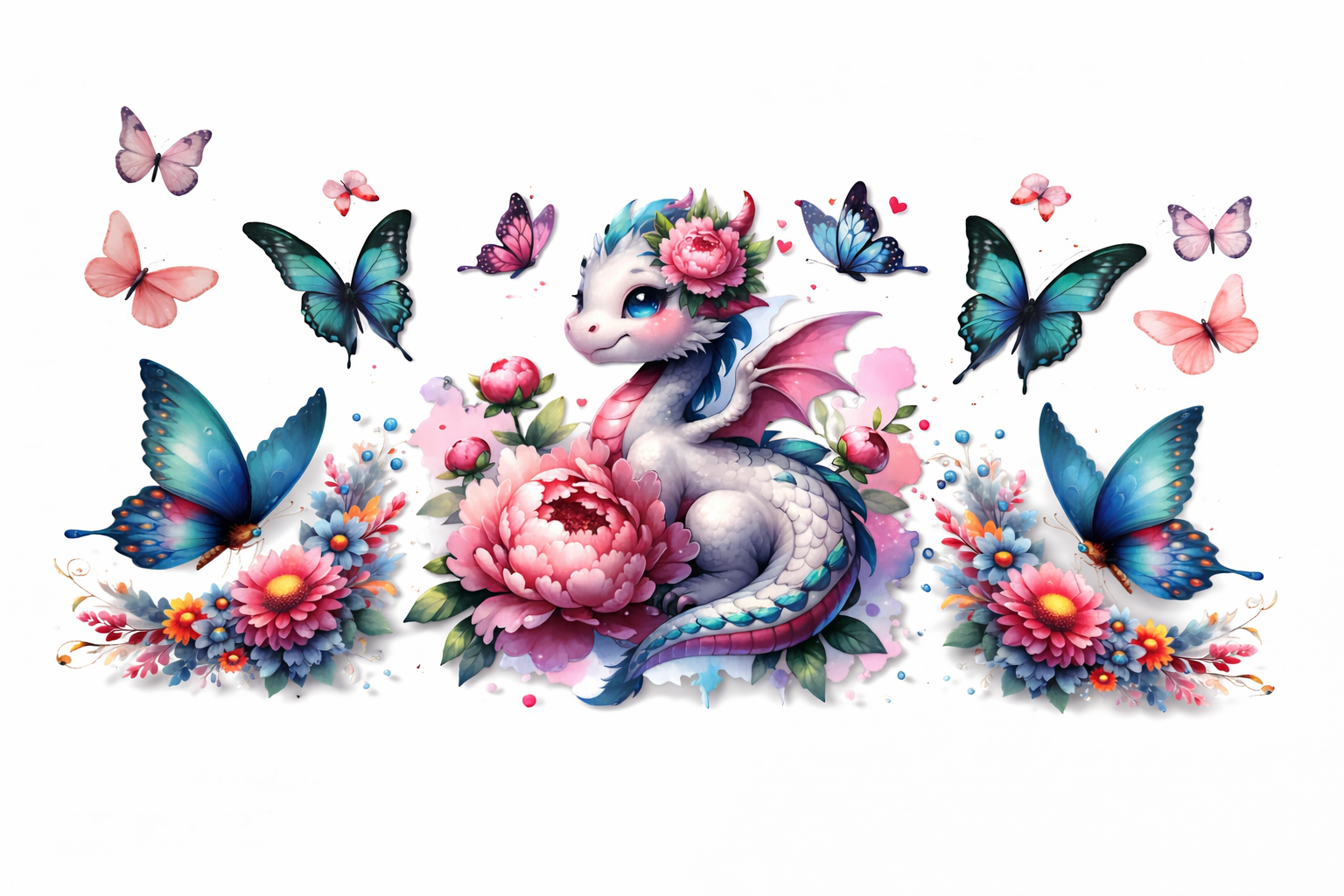 Dragon & Butterflies #FAN059
