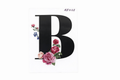 “B” Black Floral Alphabet #AI028