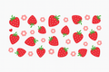 Strawberries and Flowers #FRU015 FLR