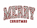 Merry Christmas Holly Berries Glitter Clear Film Screen Print Transfer CF-CM13