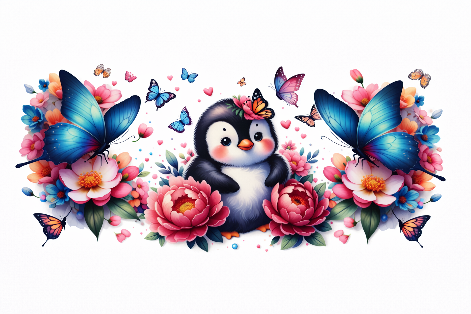 Penguin & Butterflies #SEA046