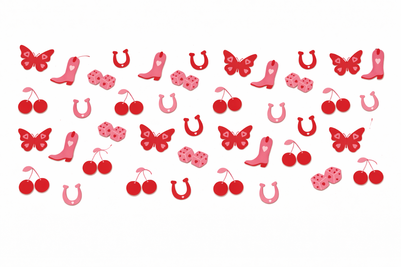 Red Butterflies & Pink Boots #WST019