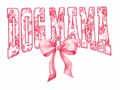 Dog Mama Pink Floral Lace Glitter Clear Film Screen Print Transfer CF-MM08