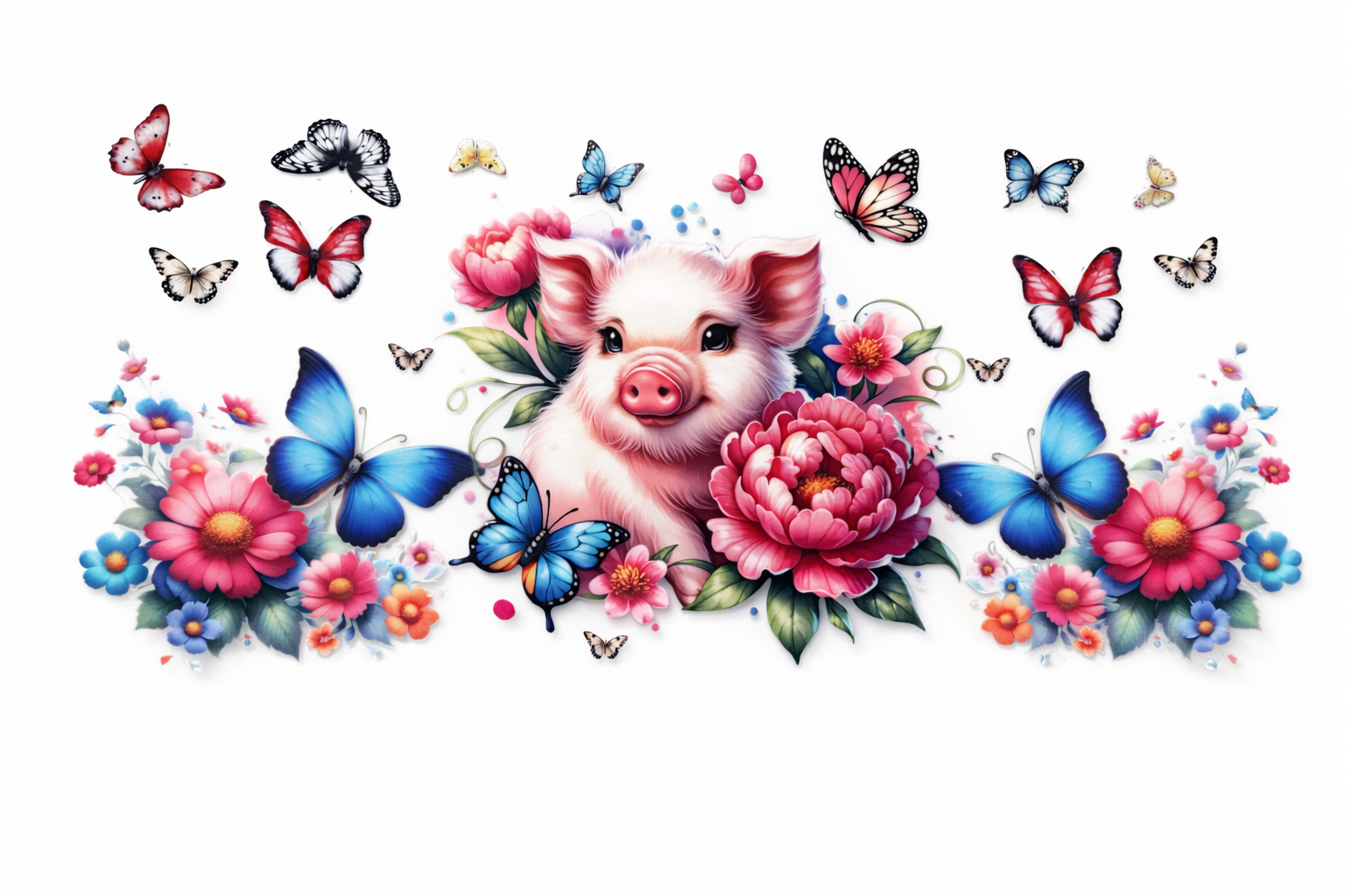 Pig & Butterflies #FAR004