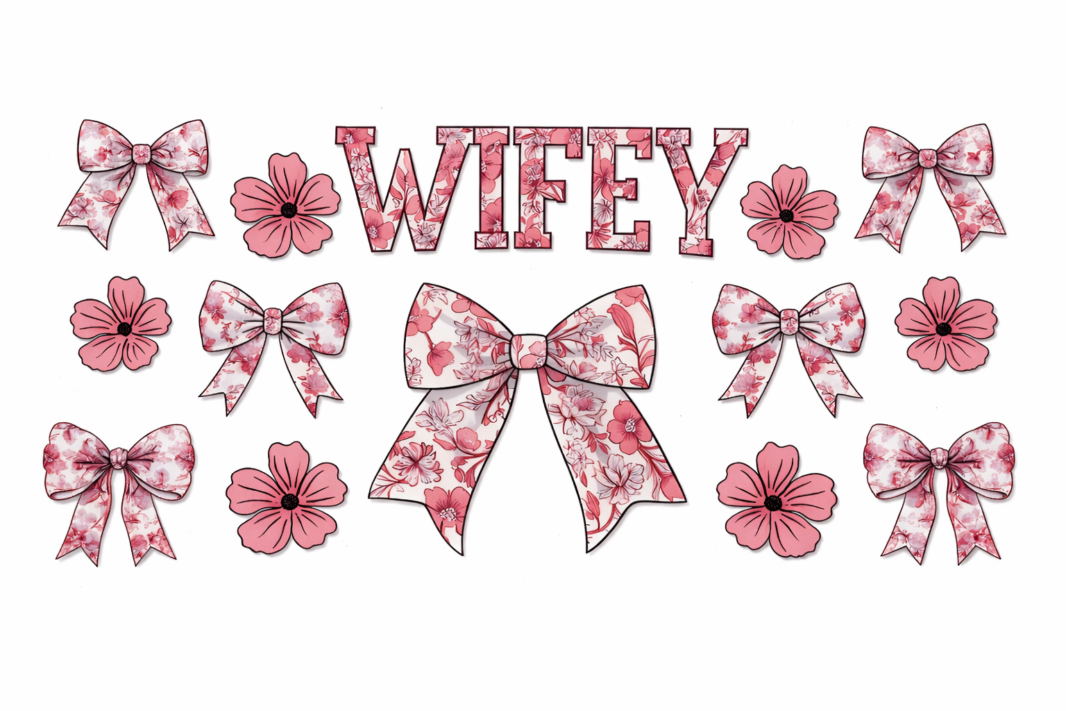 Wifey Floral Bows #CPL003