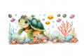Sea Turtles and Fish (1) #SEA047