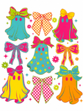 Neon Ghost Grid Glitter Clear Film Screen Print Transfer CF-HL01