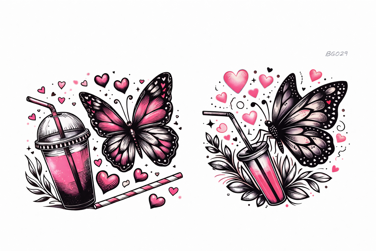 Butterflies and Drink #BG029