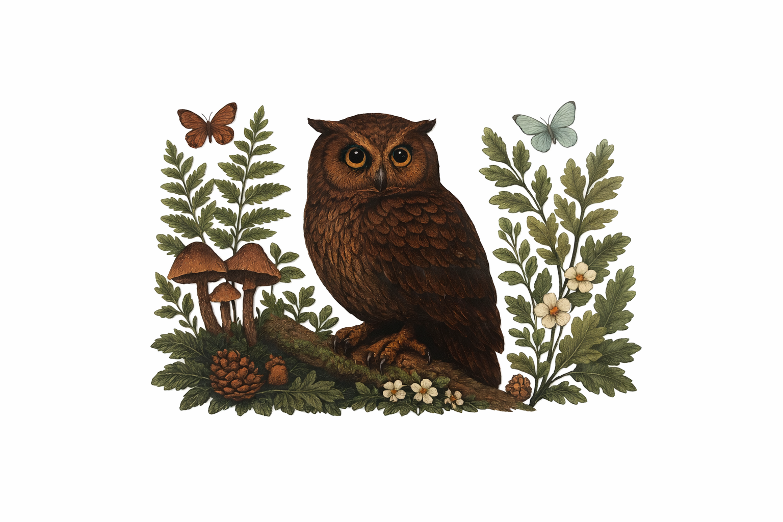 Whimsy Brown Owl #NAT057