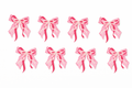 Pink Gingham & Pearl Bows #BWS015
