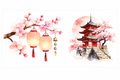 Cherry Blossoms & Lanterns #FLR067