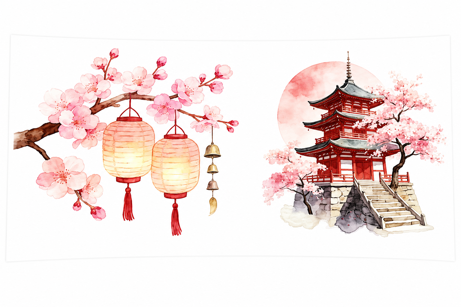 Cherry Blossoms & Lanterns #FLR067