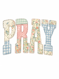 Pray Glitter Clear Film Screen Print Transfer CF-FAI03