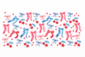 Pink, Red & Blue Bows #BWS018