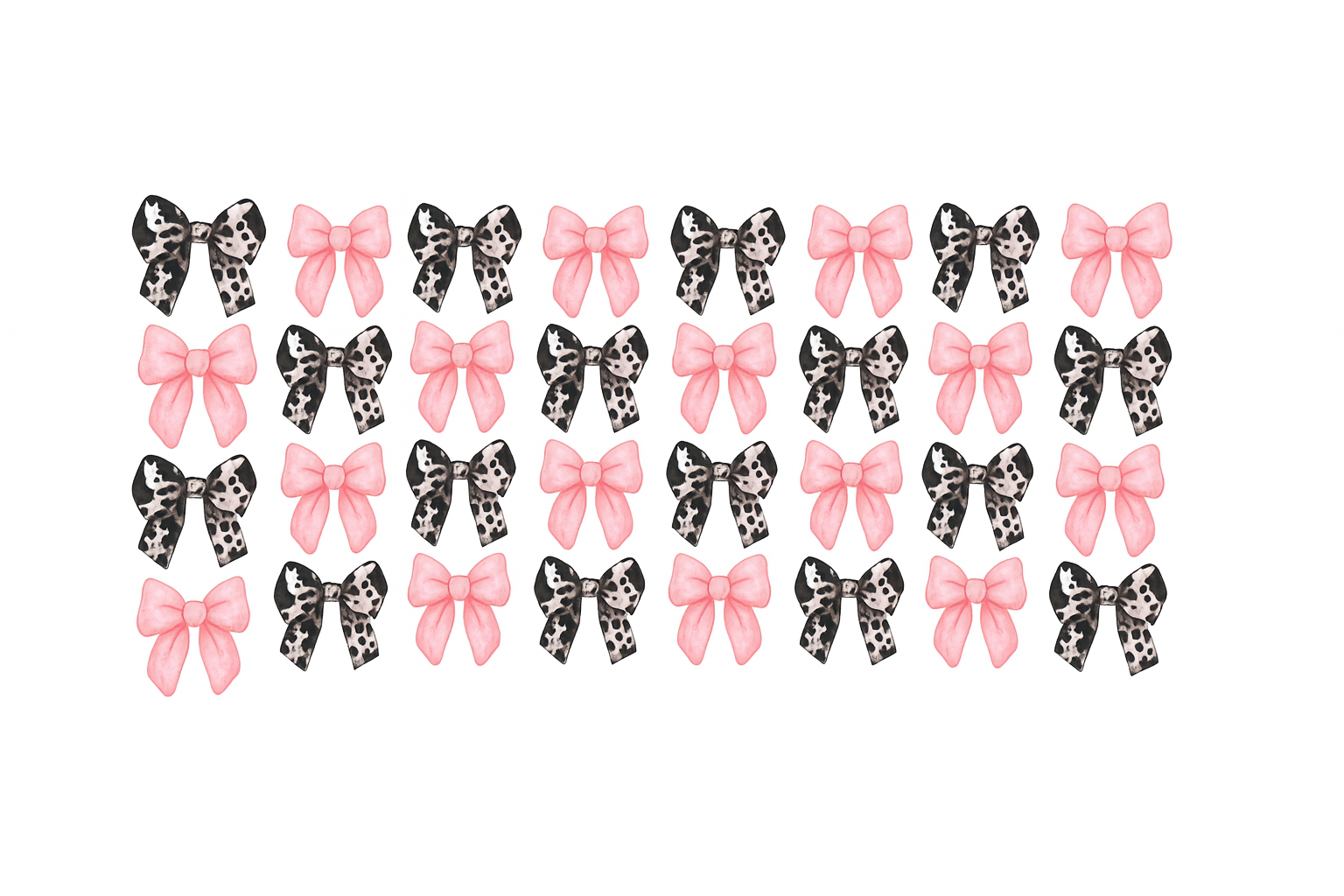 Pink and Cowhide Bows #BWS001