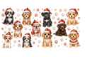 Dogs in Santa Hats #CHR054