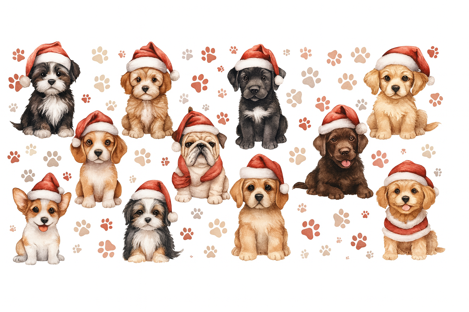 Dogs in Santa Hats #CHR054