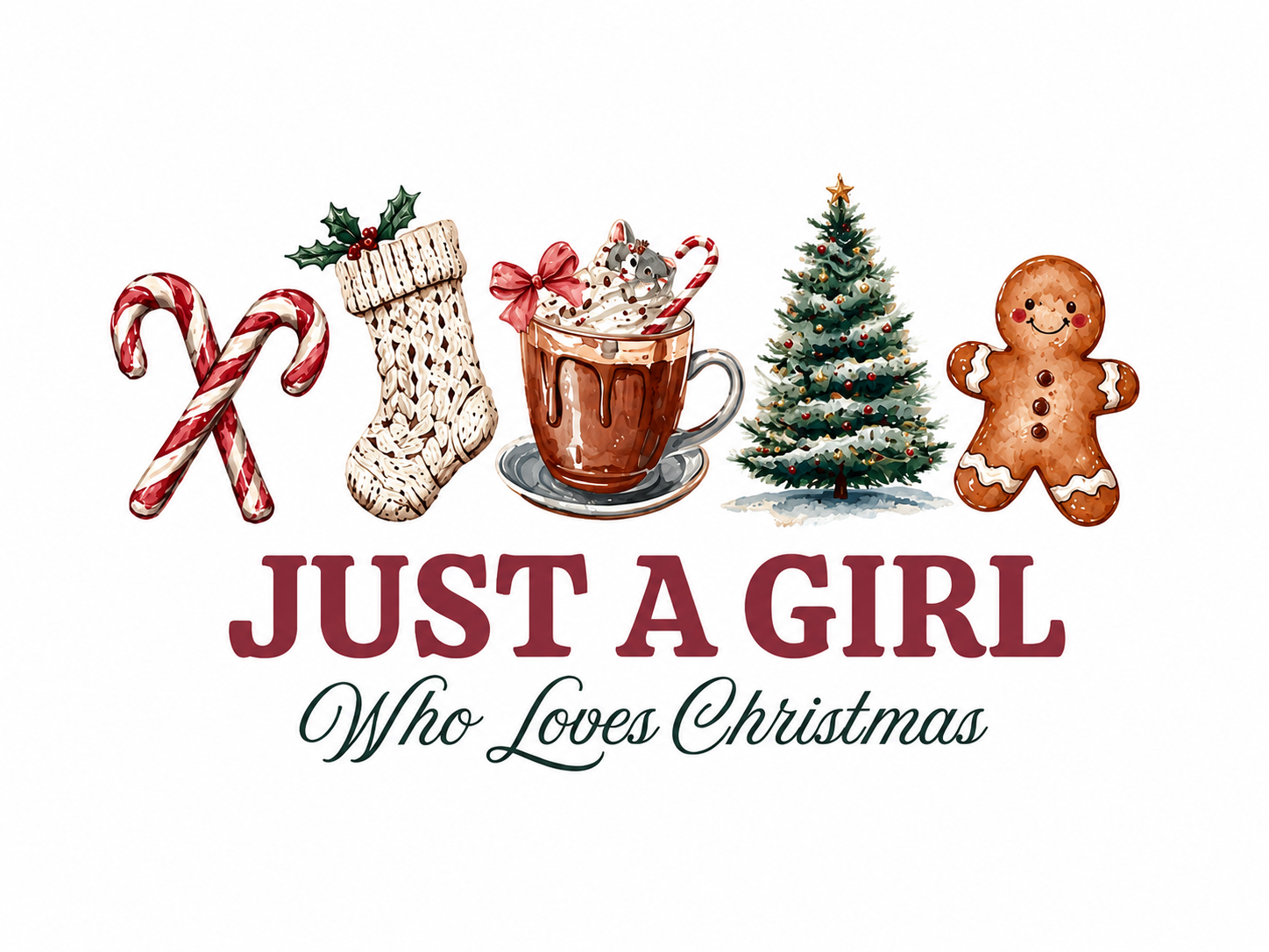 Just A Girl Who… Glitter Clear Film Screen Print Transfer CF-CM05
