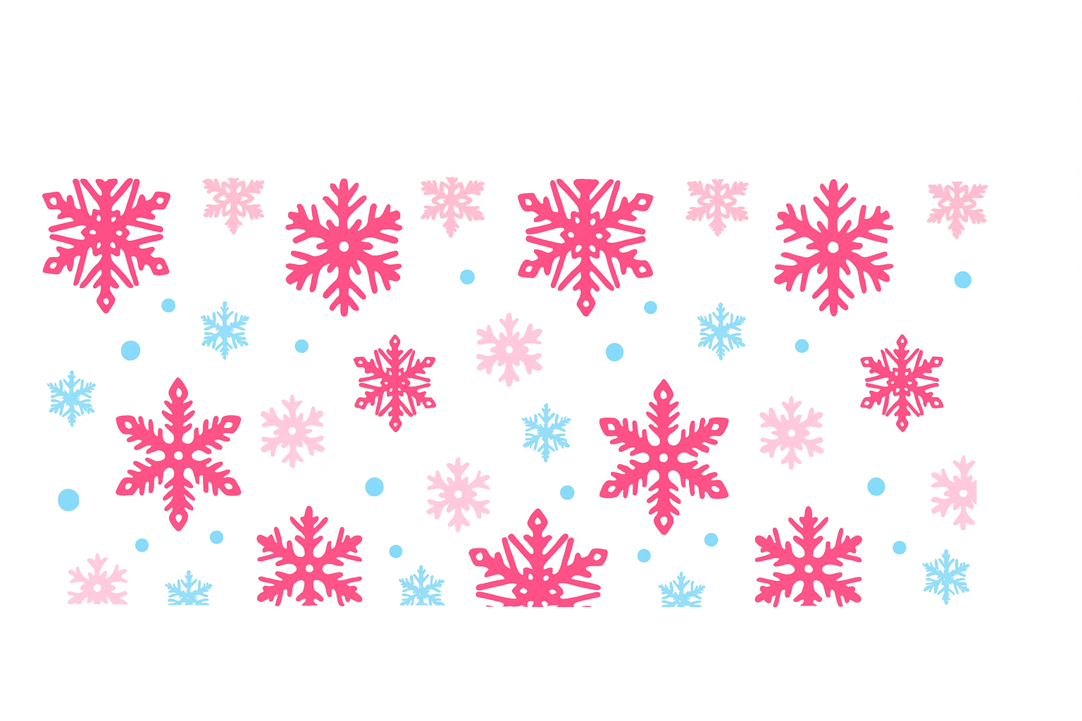 Shades of Pink and Blue Snowflakes #CHR080