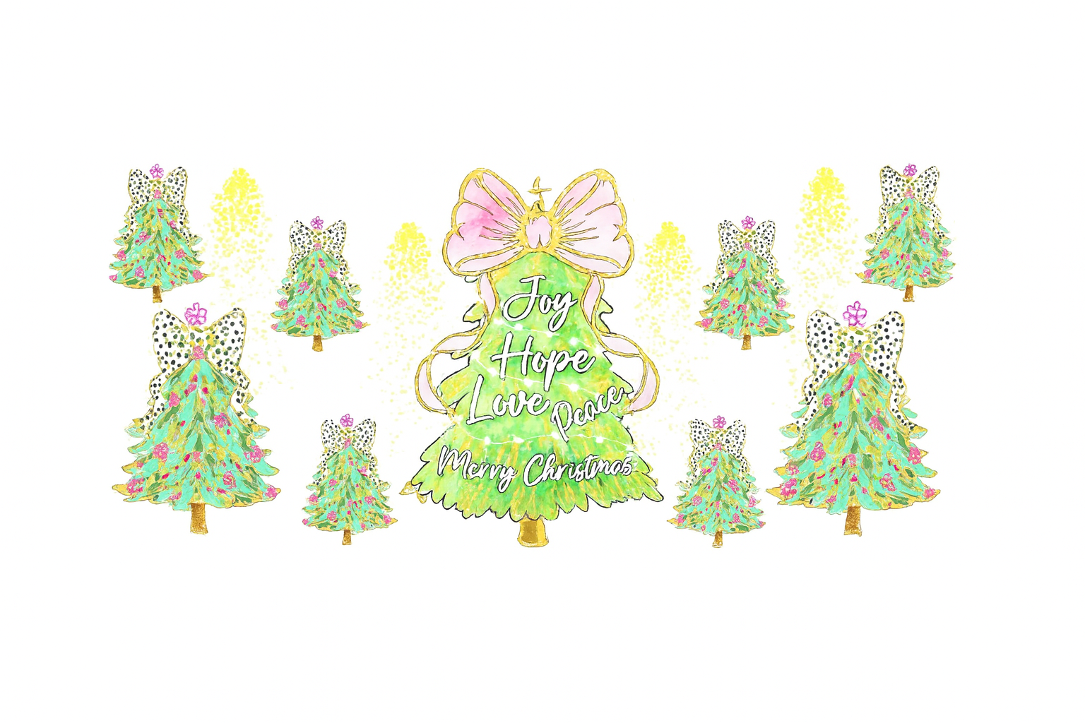 Bow Christmas Trees #CHR063