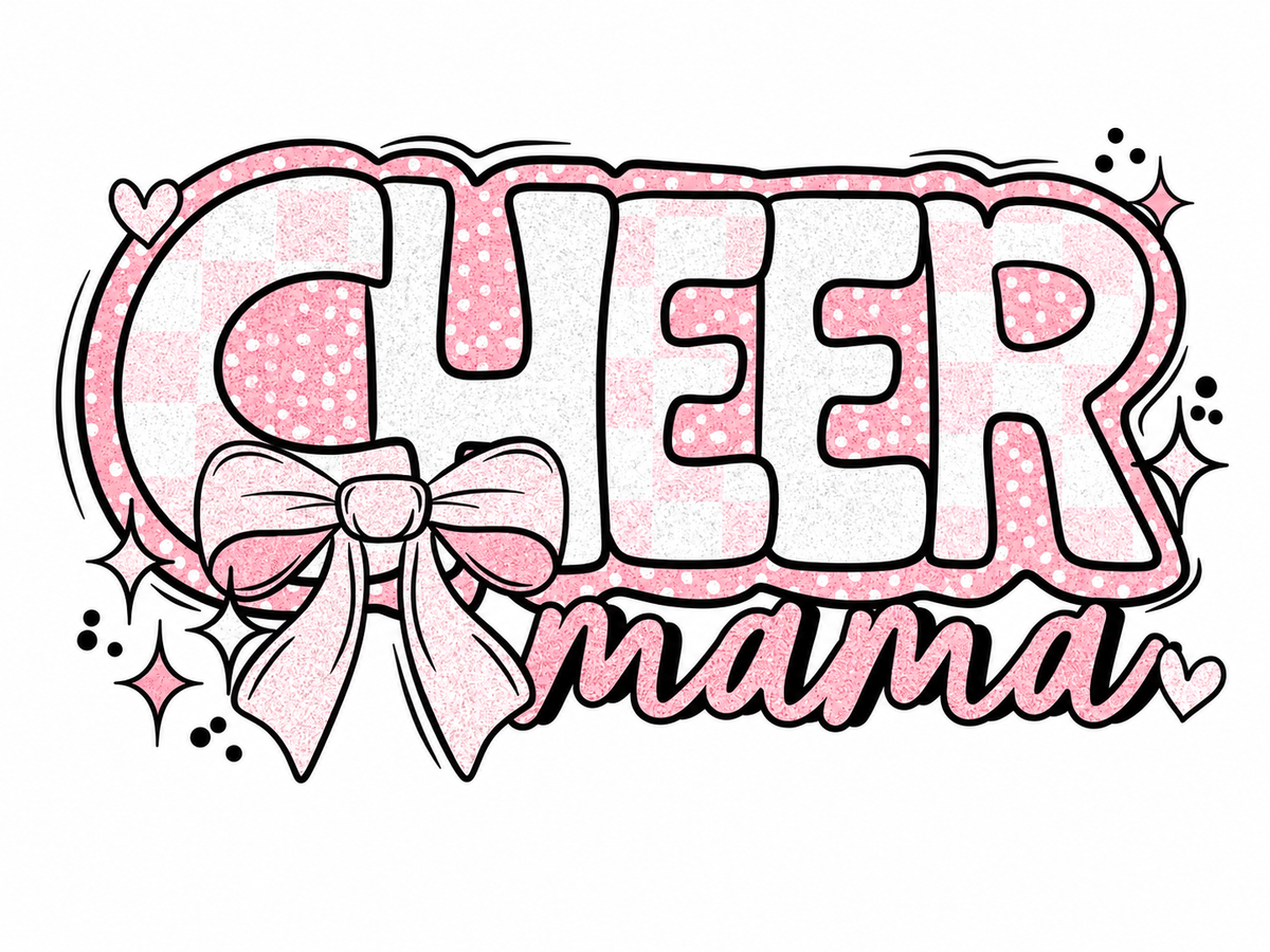 Cheer Mama Glitter Clear Film Screen Print Transfer CF-MM07