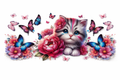 Kitten & Flowers #PTS025