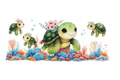 Cute Sea Turtles #SEA052