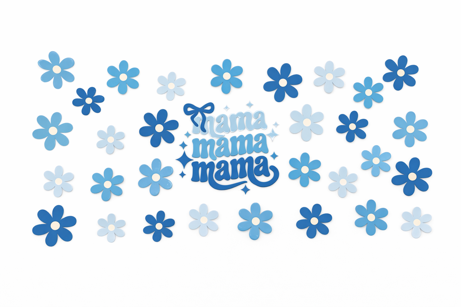 Mama & Blue Flowers #MA045