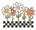 Cute Flowers Glitter Clear Film Screen Print Transfer CF-WER01