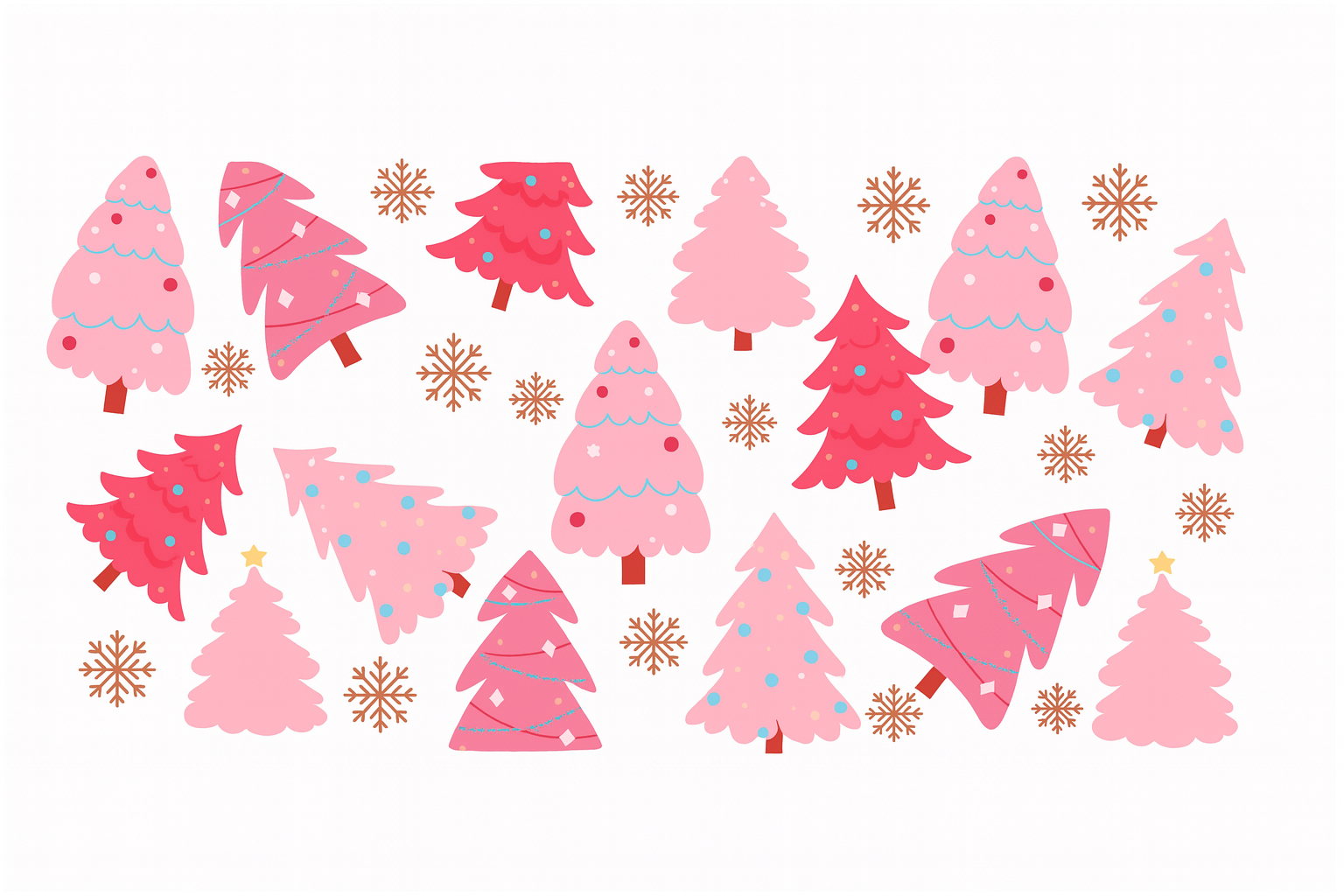 Pink Christmas Trees #CHR078