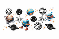 Planets In Color & B/W #GX003