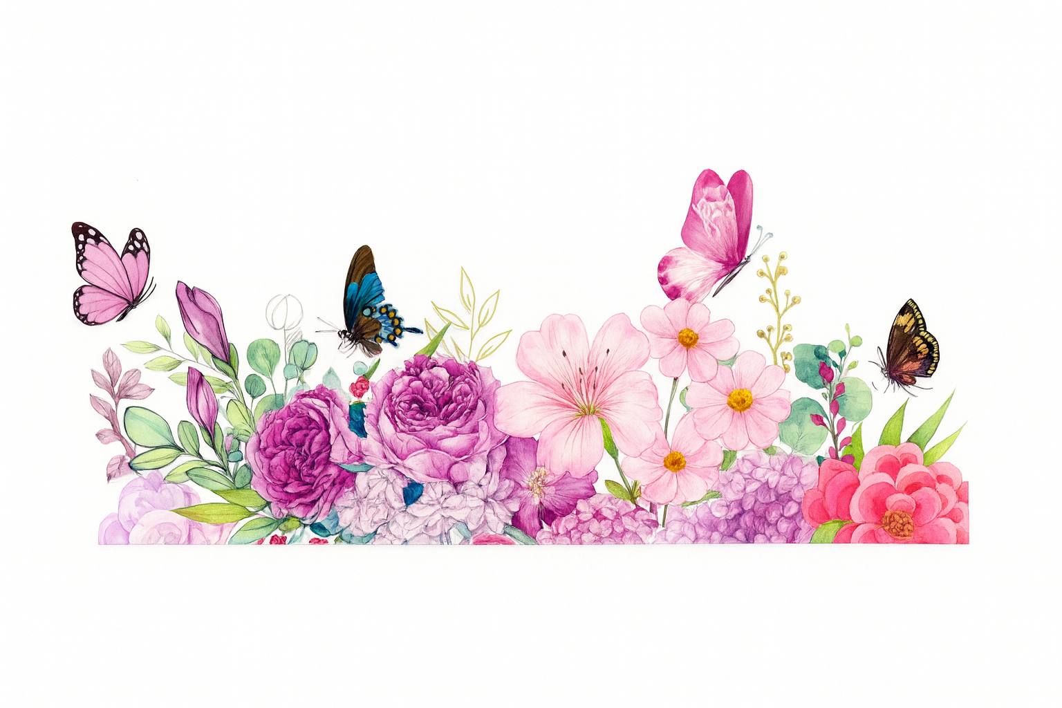 Butterflies and Flowers #FLR039