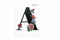 “A” Black Floral Alphabet #AI027