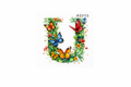 “U” Butterfly Garden Alphabet #AI073 - M