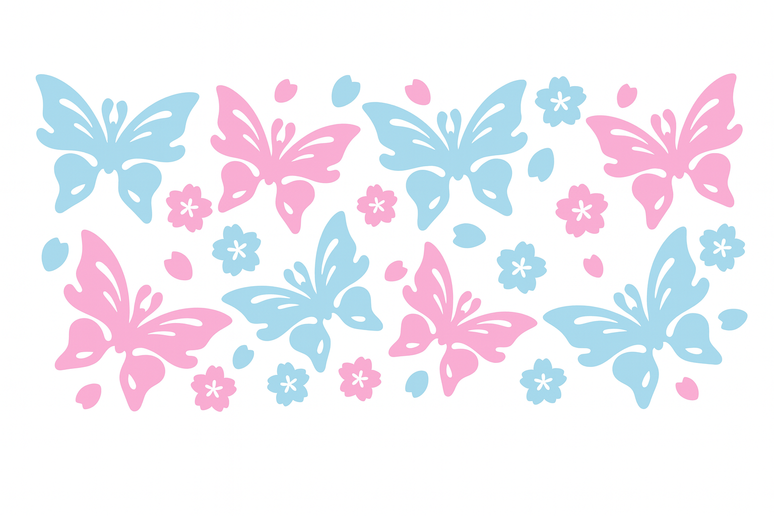 Pink and Blue Butterflies #BG010
