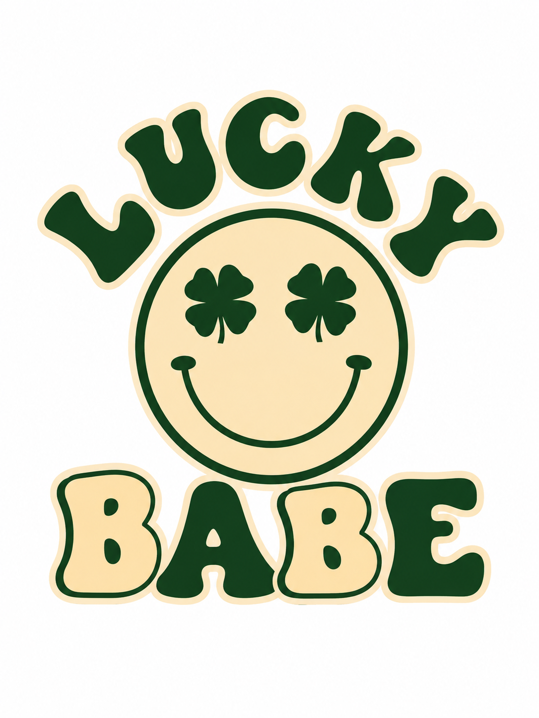 Lucky Babe Glitter Clear Film Screen Print Transfer CP-STP02