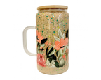 Floral Bliss Glass Tumbler - Ready to Ship
