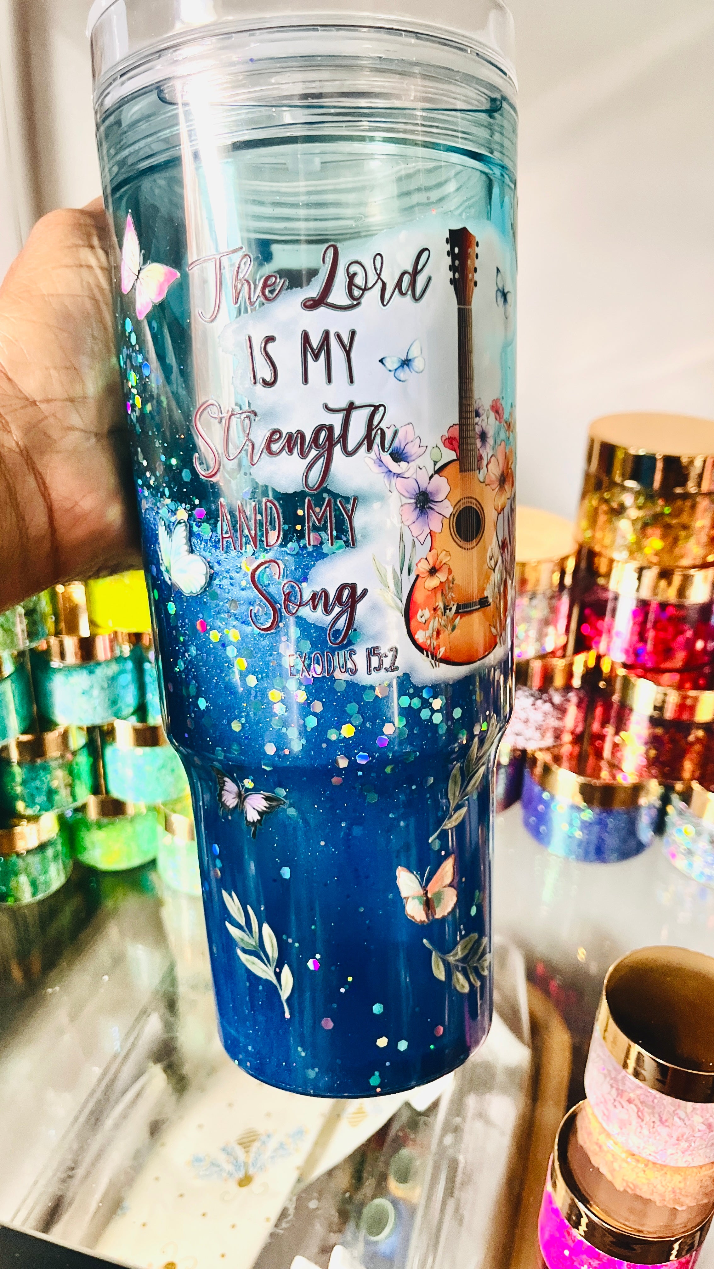 ORDER- Ready to Ship- Exodus 15:2 40z Tumbler